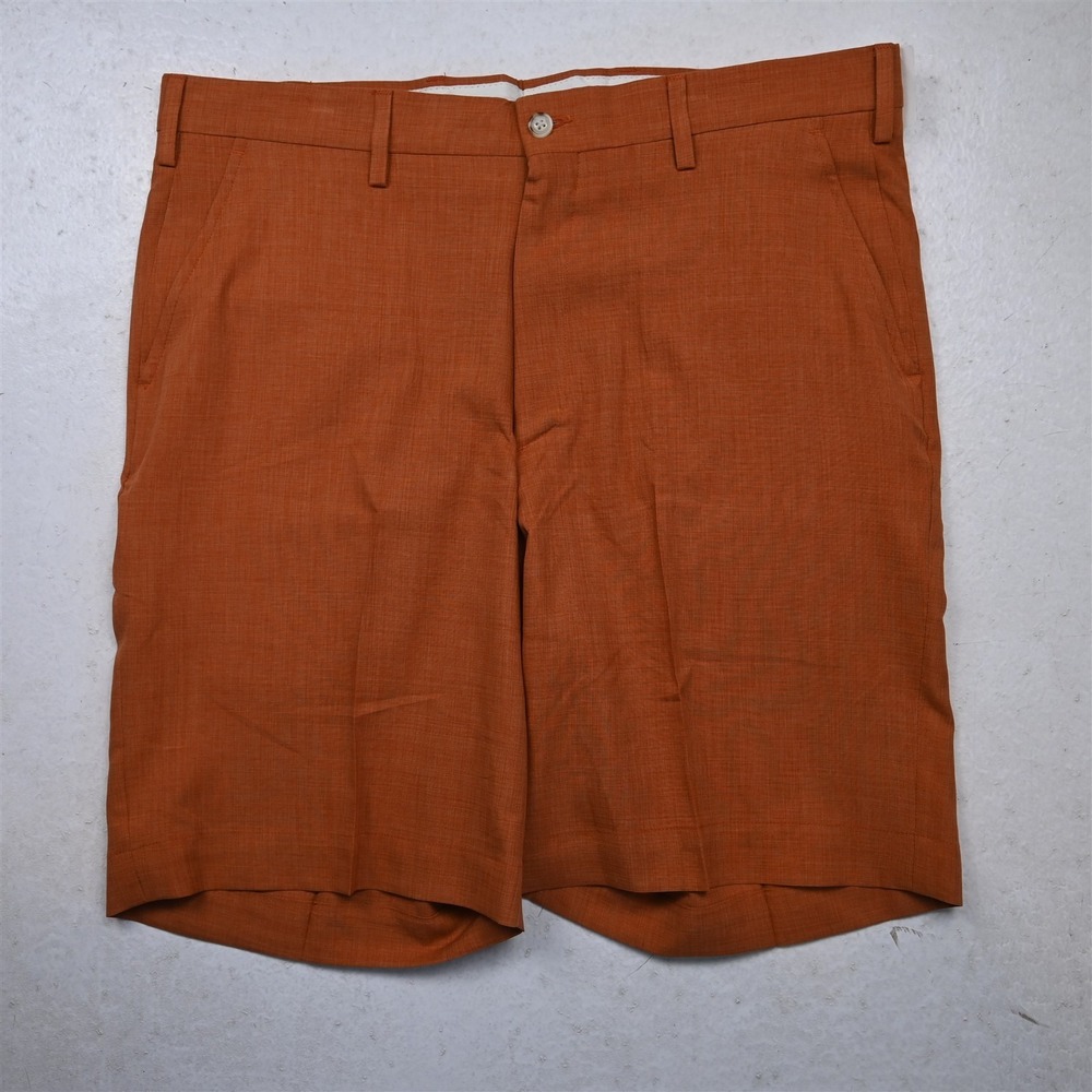 NEW Tom James 36x9" Orange HA9S2 Sportswear Flat Front Dress Mens Shorts